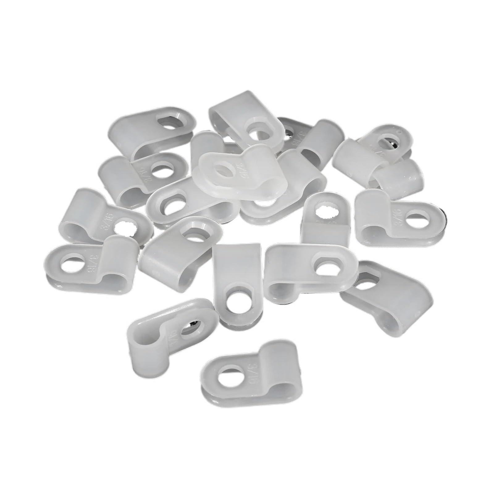 Dpnentv 4.8Mm White Uc-0.5 20Pcs Cable Cord Clips Wire Management Clamp 4.8/5/6.4/15.8Mm Cc Uc Series(4.8Mm White Uc-0.5)
