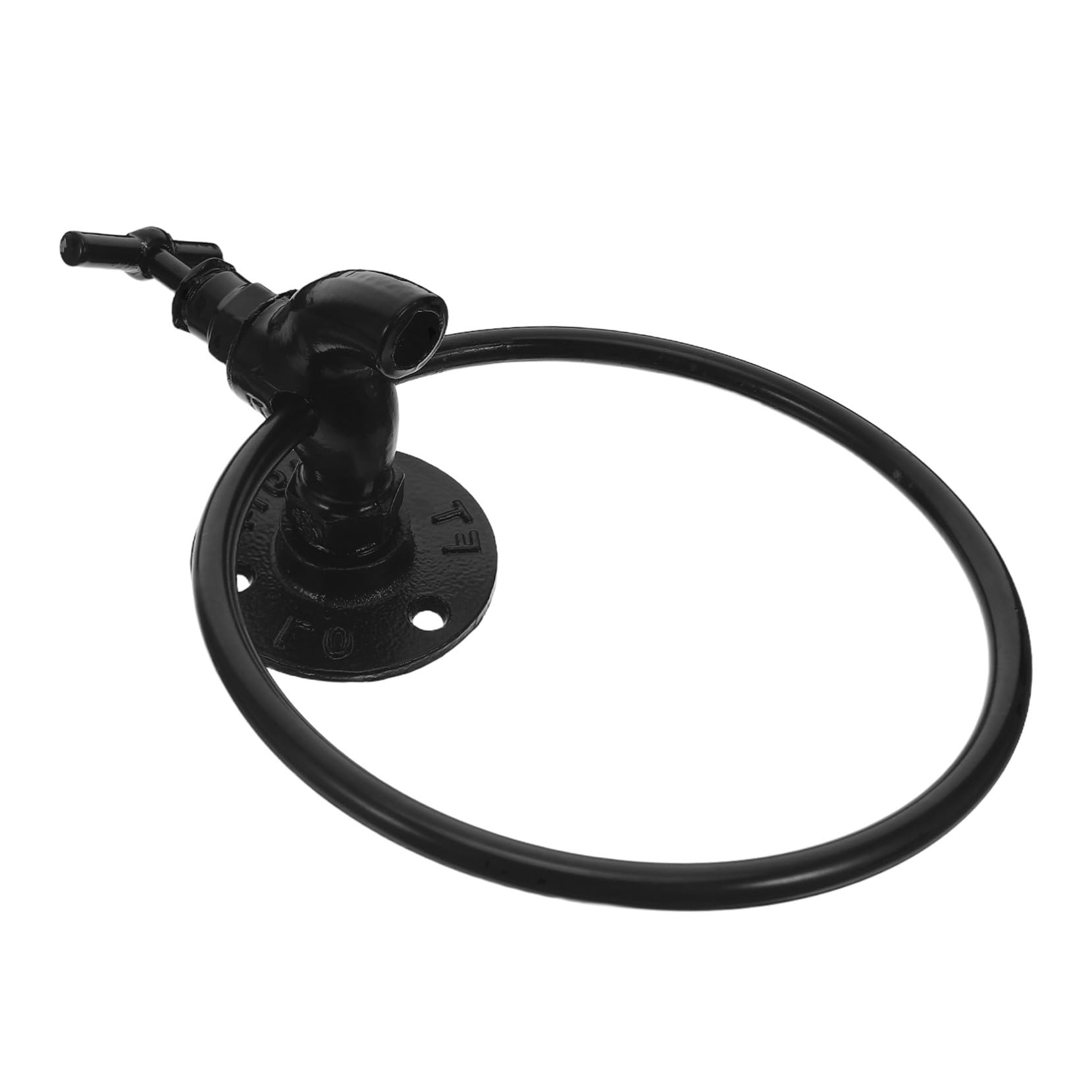 Ciieeo Portasciugamani da Parete Anello Portasciugamani Nero in Ferro per Bagno Cucina Accessori da Bagno