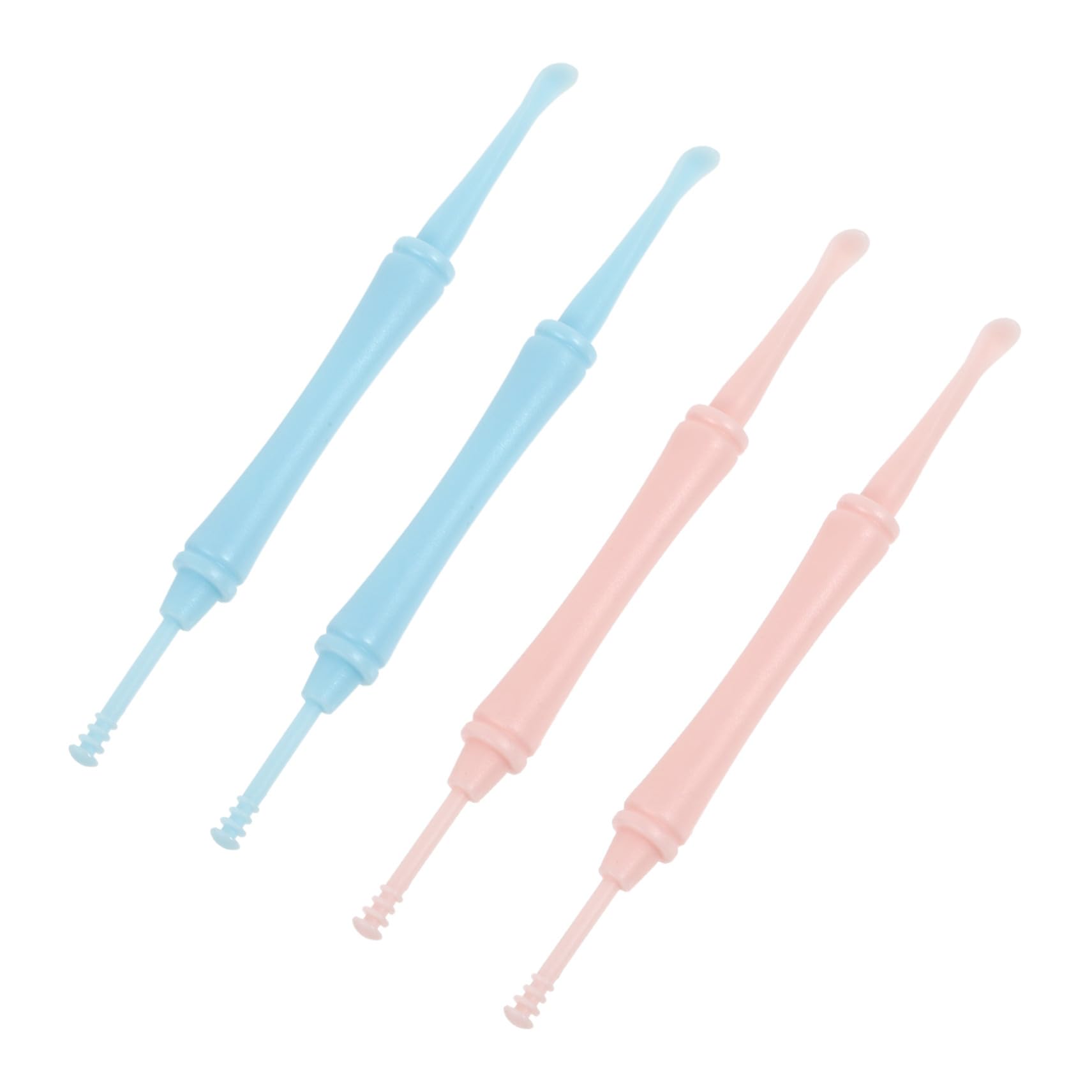 4 pcs Spiral Ear Wax Removal Tools Double-Ended Ear Spoons Safe and Smooth Earwax Cleaners for Comfortable Canal