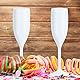 Relaxdays Sektgläser Kunststoff 12er Set, bruchfest, BPA-frei, Mehrweg Champagnergläser, Hochzeit, Camping, 150 ml, weiß