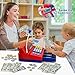Calculator Cash Register Toy Gift for Kids Age 3, 4, 5, 6, 7, 8+ Year Old, 120 Pcs Grocery Store Playset with Microphone, Grocery Boxes, Credit Card, Red Play Cash Register for Toddlers Kids 4-8