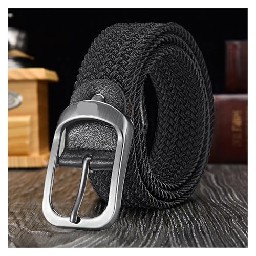 Woven Elastic Belt Men Alloy Pin Buckle Waist Straps Belts Straw Belts for Women3