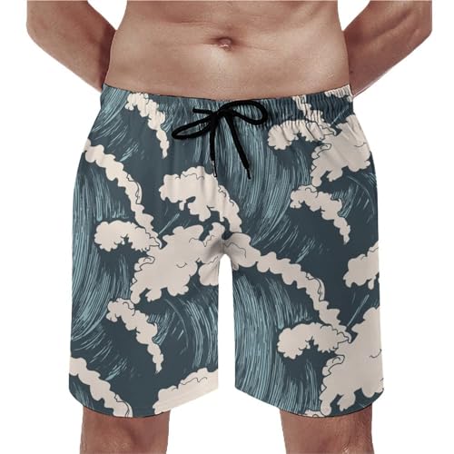 Maillot de bain séchage rapide UMENG short de bain homme avec poches