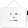 DOLLAR BOSS Small Whiteboard A4 White Board Double Sides Magnetic Dry Erase Board, 21×28cm Portable Mini Whiteboard Dry Wipe Board for Wall, Fridge & Door Hanging Sticking Desk Whiteboard