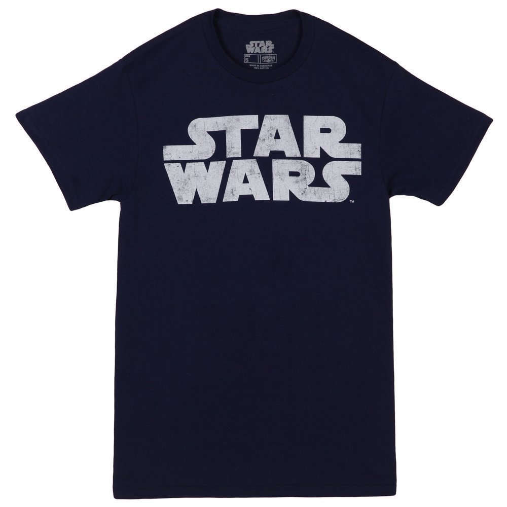 STAR WARS Men's Simplest Logo Graphic Long Sleeve Tee