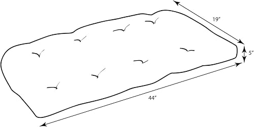 Miniatura 2 de Pillow Perfect Paisley - Cojín para sofá de interior/exterior, acolchonado, resistente a la intemperie y a la decoloración, 19 x 44 pulgadas,