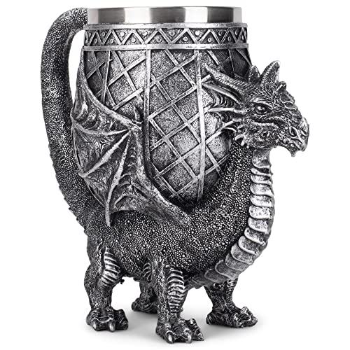 Cottage Garden Dragon Antique Silver 14 ounce Stainless Steel Insert