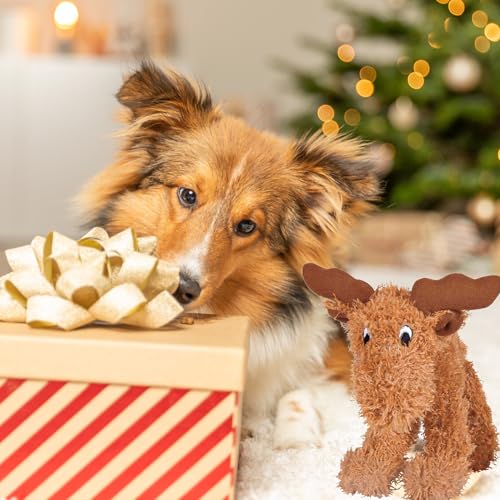 TRIXIE Elch-Plüschtier - kuscheliges Hundespielzeug aus weichem Plüsch für Haustiere - robustes Hundspielzeug, 15 cm - Elch als Kuscheltier für kleine & große Vierbeiner - 35751