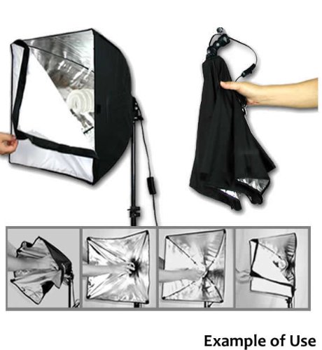 Studioset Studioleuchte faltbar Softbox DynaSun Kit SB1007 48x65 E27 Easy Folder mit Stativ für Studio Photo Video – Bild 5