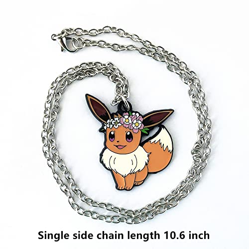 Dreamwater Pokemo Evolutions Necklace Anime Cartoon Metal Pikac Necklace Gifts For Woman Girl (A) #TOP1