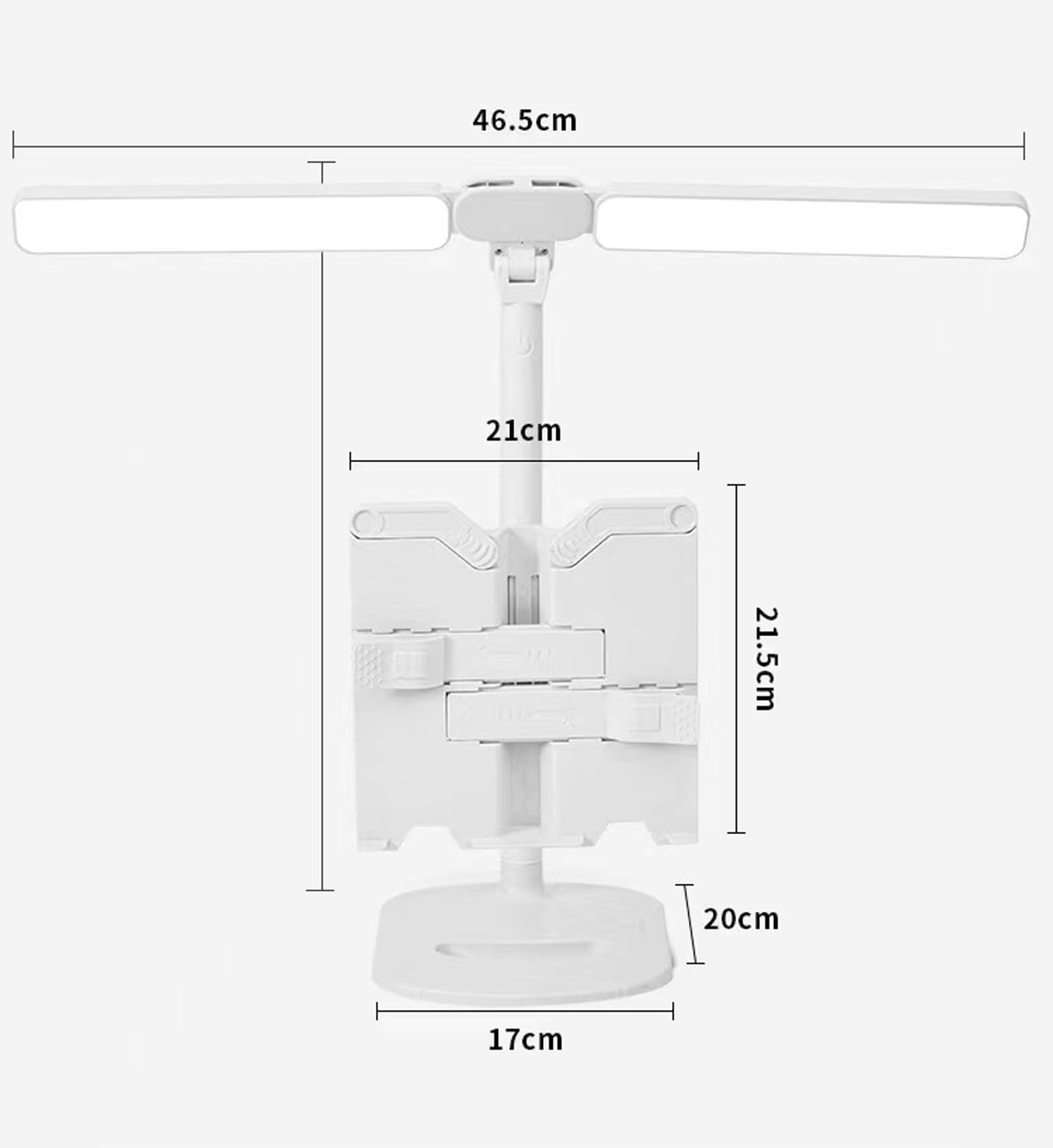 Lampa biurkowa z półką na książki, dedykowana lampka do czytania do nauki, ściemniana ochrona oczu, odpowiednia do domu, biura, sypialni, pracy, gabinetu
