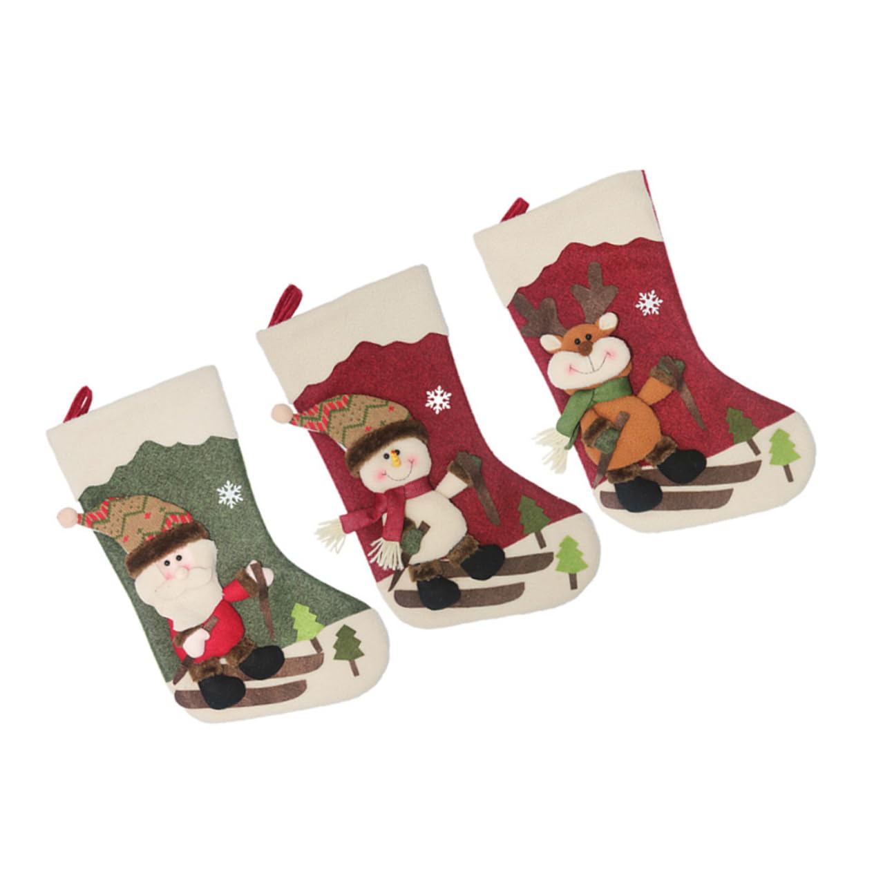 3stücke Weihnachtsstrümpfe Mit Weihnachtsgeschenktüten Weihnachtsgeschenksäckchen Süßigkeitenstrümpfen Weihnachtsgeschenkschuhen Zum Befüllen Mit Geschenken Und Süßigkeiten