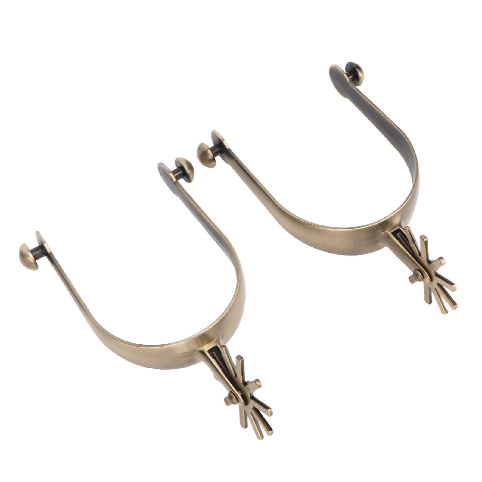 Demeras Western Spurs, Vintage Metal Horse Spurs Design with Gear for Riding for Men