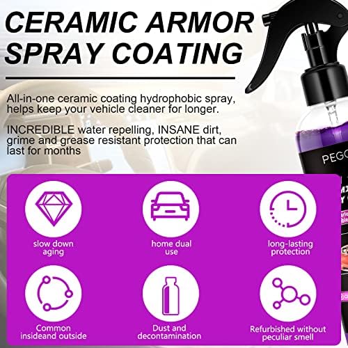 Spray do lakieru samochodowego 4 w 1, 100 ml, środek do usuwania zarysowań i bezwodnego środka do mycia samochodu, spray do powłoki ceramicznej, wosk nano w sprayu do polerowania samochodów, motocykli