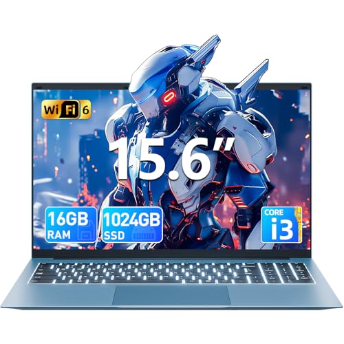 SGIN 15.6インチ ノートパソコン Win 11台 16GB RAM 1024GB SSD Core i3-10100Y CPU (最大3.9GHz) IPS FHD ディスプレイ バックライトキーボード WiFi 6 53.2WH バッテリー 18