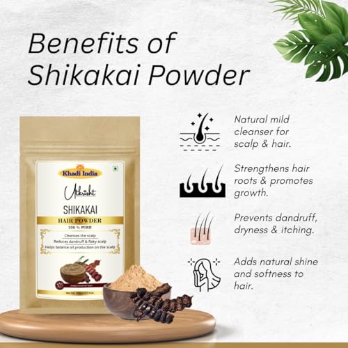 Image of Khadi Utkrisht Amla, Bhringraj, Shikakai, Reetha, & Hibiscus Hair Growth Powder Combo | 100% Natural Herbal Hair Care | Controls Hair Fall & Boosts Volume - 500GM (Pack of 5)