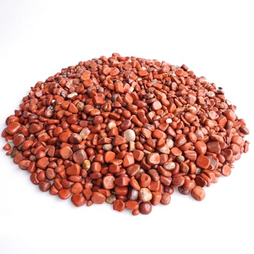 Sisamn Tumbled Polished Crystal Stone Red Jasper Chips 3Lb Vase Filler Tumble...