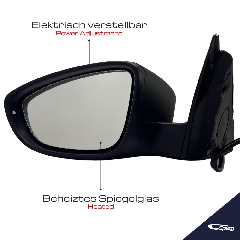 Spieg Außenspiegel Für VW Passat B7 2010-2015 - Elektrisch Verstellbar Mit Blinklicht & Heizung
