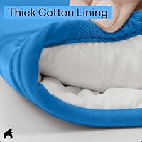 Vista 127 de GORILLA GRIP - Juego de guantes de horno de silicona suave sin BPA, guantes de cocina resistentes al calor e impermeables, forro de algodón grueso