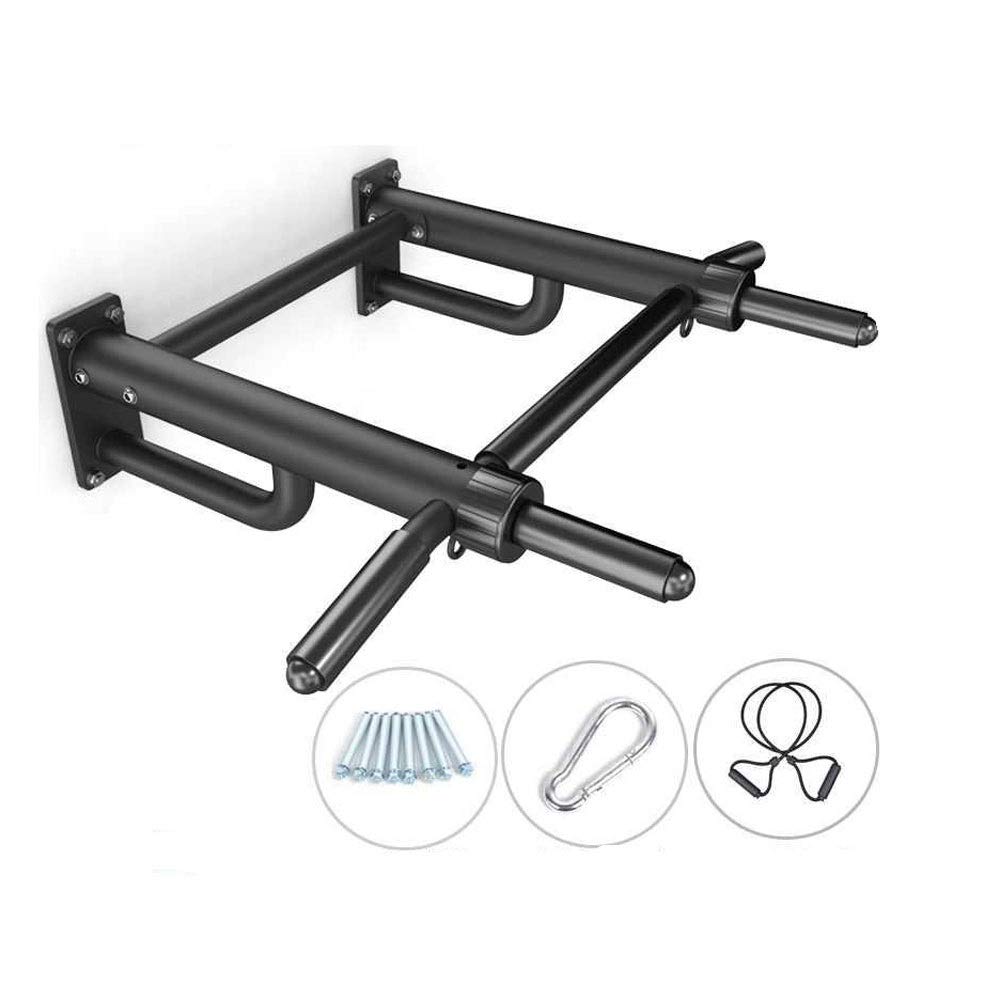 HTTGDGDH Wall Mounted Pull Up Bar Chin Up Bar Dip Station Pull Up Bar For Home Gym Workout Power Tower Exercise Strength Training Equipment Fitness Home Indoor Horizontal Bar,
