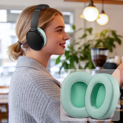 Image of SOULWIT Replacement Earpads for Skullcandy Hesh 3 /ANC /Evo & Crusher Wireless /540 /ANC /Evo & Venue ANC Over-Ear Headphones, Ear Pads Cushions with Protein Leather, Noise Isolation Foam - Preppy Sage