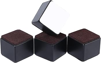 RCHYFEED Rehausseur de Meubles en Acier de 38mm, Rehausseur Pieds de Lit e Table Robustes, 1,5" Rehausseurs de Lit pour Meubles Hauteur 3,8cm, 4pcs Furniture Risers de lit Pieds de Meubles pour Canapé