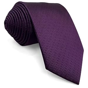 Shlax&Wing Solid Color Purple Grape Ties For Men Extra Long Neckties Dress Business