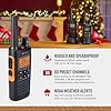 Cobra RX680 Walkie Talkies (2-Pack) - Rugged & Splashproof Two Way Radios Long Range, IP54 Water Resistant Design, 60 Pre-Programmed Channels, Weather Alerts, Included Charging Dock (Black/Orange) #2