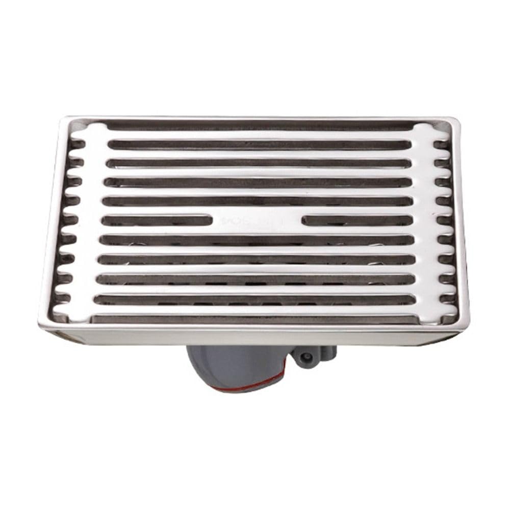 Lkfjnhepf 3 Floor Drain Matte Black Silver Bathtub Shower Drainer Floor 10Cm Brass Square Drain Waste Grate(3)