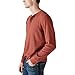 Lucky Brand Men's Garment Dye Thermal Henley, Terracotta, L