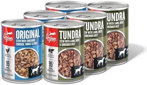 ORIJEN Stew Wet Dog Food Variety Pack Tundra & Original 12.8oz Ca...