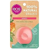 eos Natural & Organic Sphere Lip Balm - Honey | Certified Organic & 100% Natural | Deeply Hydrates and Seals in Moisture | 0.25 oz