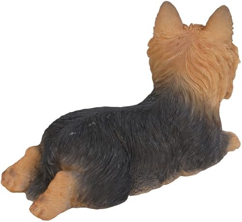 Miniatura 4 de Hi-Line Gift Ltd Estatua de perro Yorkshire Terrier de resina acostado
