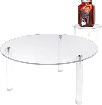Tfwadmx Drink Dispenser Stand, Acrylic Holder for Beverage Dispenser, Fits Max 7.8 Inch Diameter Glass Drink Dispenser or Water Jugs