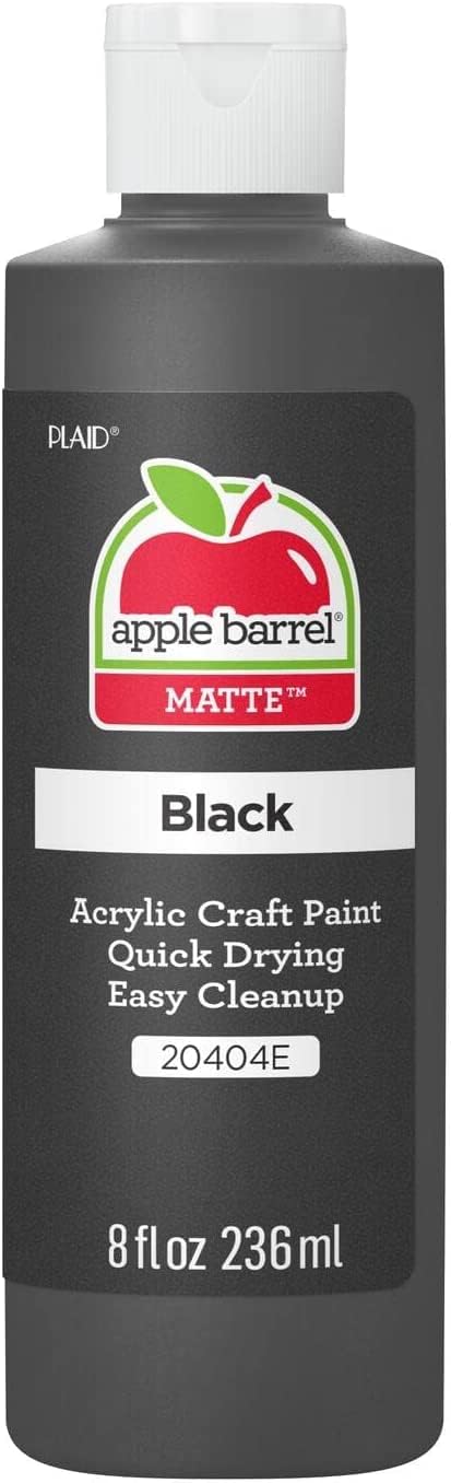 Acrylic Paint in Assorted Colors (8 Ounce), 20404 Black, 236 ml (Pack of 1)