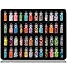 SHANY 3D Nail Art Decoration Mini Bottles - 48 Glass Bottles With Free Nail Art Tweezer