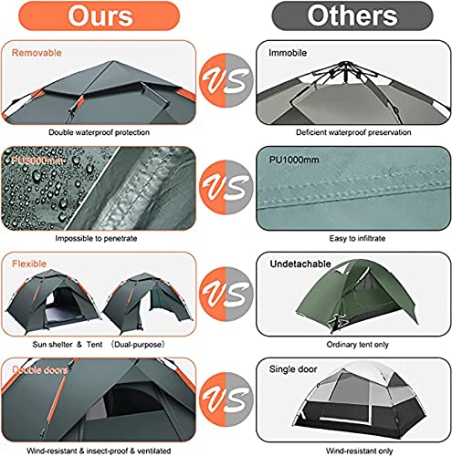 Carpa automática para 3 personas ultraligera para camping miniatura 7