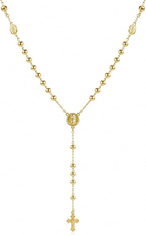 XUANPAI Gold Rosary Necklace in Gold