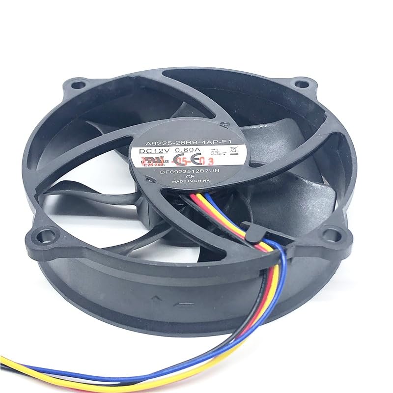 A9225-28BB-4AP-F1 DF0922512B2UN 4-Wire CPU Cooler Fan - 12V 0.6A for Efficient Cooling