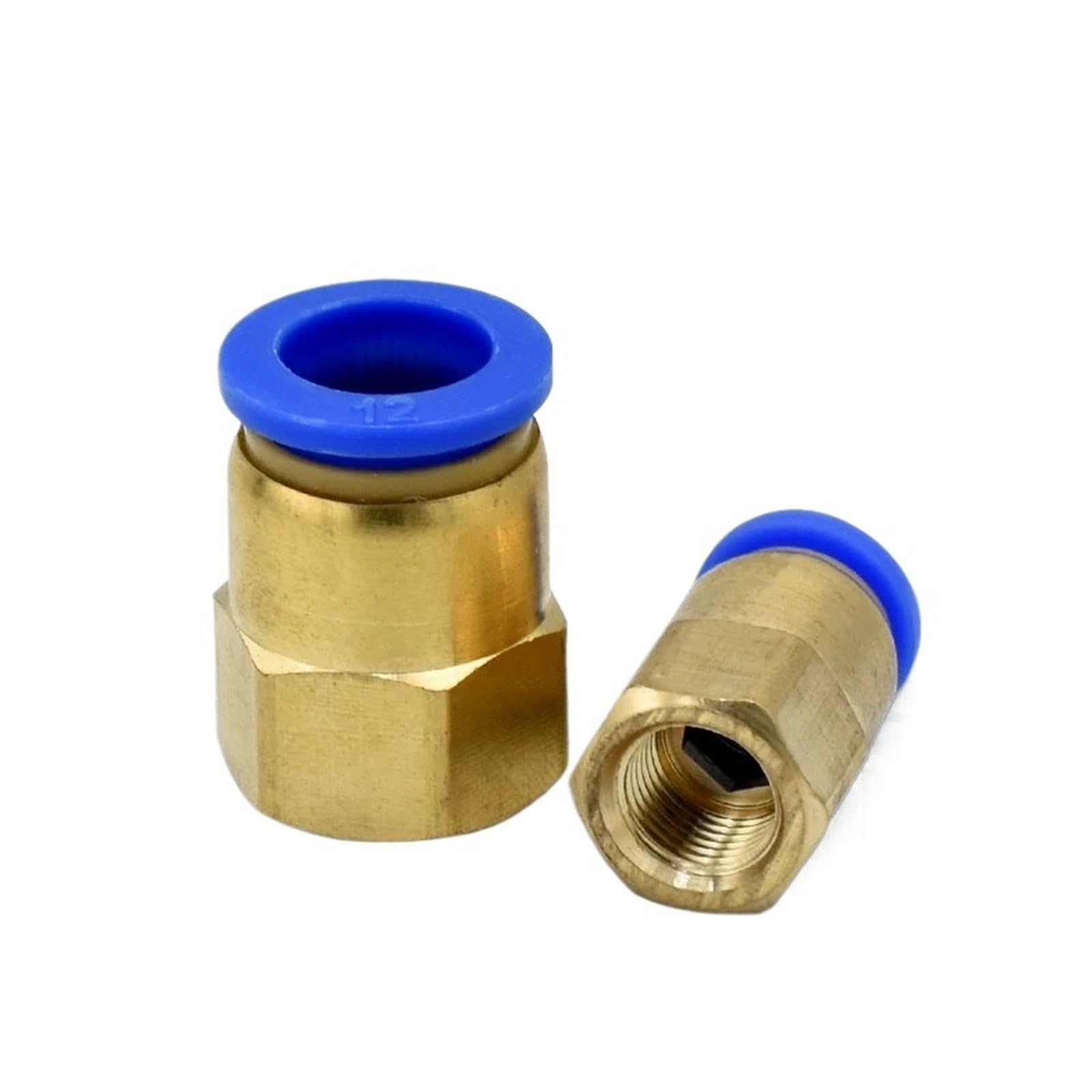Raccord fileté for tuyau, 1/8 ", 1/4", 3/8 ", 1/2", 4MM, 6MM, 8MM, 10MM, 12MM, raccords pneumatiques, 1 pièce(10MM,1/4")