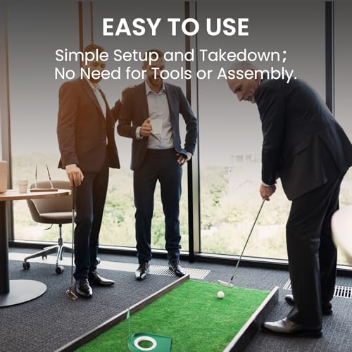 Image of Golf Putting Cup and Flag Putt Training Hole All-Direction Surface Regulation Practice Cups for Men Women Kids Indoor Outdoor Home Office Backyard Golfing