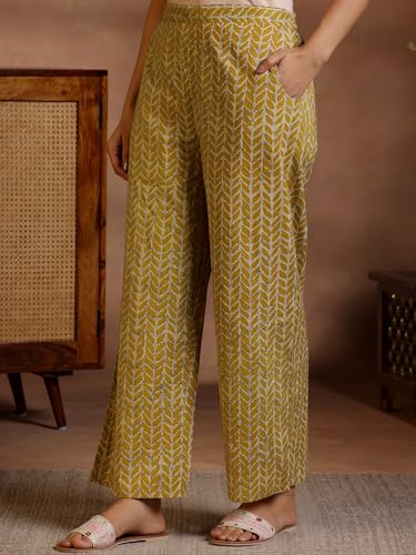 Image of Libas Printed Cotton Straight Kurta With Palazzo