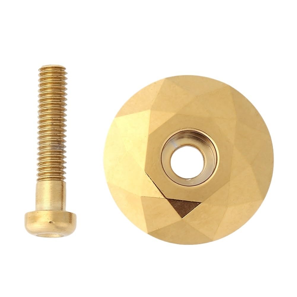 Couvercle de bol supérieur vélo 28.6mm en alu CNC or pour supprimer le jeu de direction
