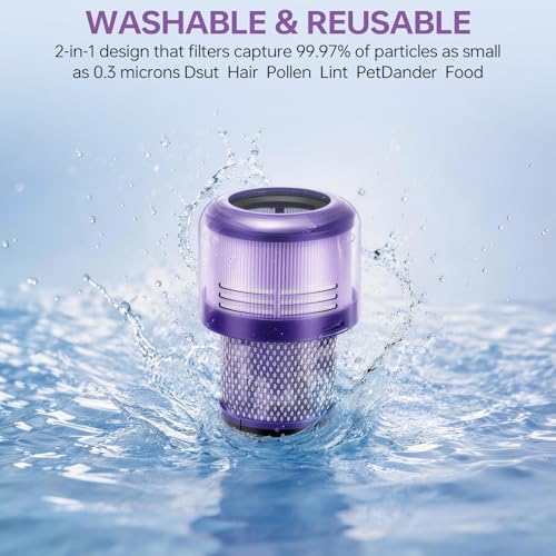Image of V11 Vacuum Filters Replacement Compatible with Dyson V11 Animal V11 Torque Drive V11 Complete V11 Extra V15 Detect V15s Detect Submarine Vacuums, Compare to Part 970013-02, 4 Pack