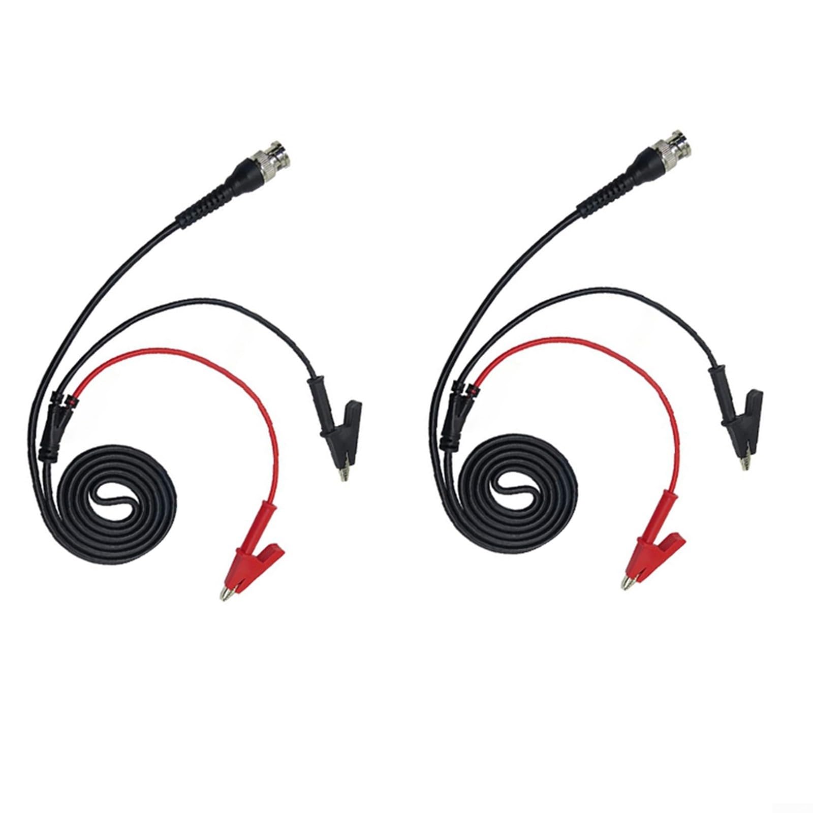 Cloudpower BNC to Crocodile Clips Cable, P1003-Alligator Clip Test Line Double Clip Line Oscilloscope Probe Full Copper Pressure-Resistant Fish Clip Q9BNC - Double Clip Connection