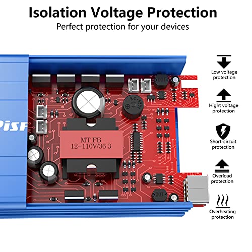 300W Power Inverter 12V Dc To 110V Ac Car Plug Adapter Outlet Converter With 4.2A Dual Usb Ac Car Charger For Laptop Computer,Road Trip Essentials Camping Accessories #TOP6