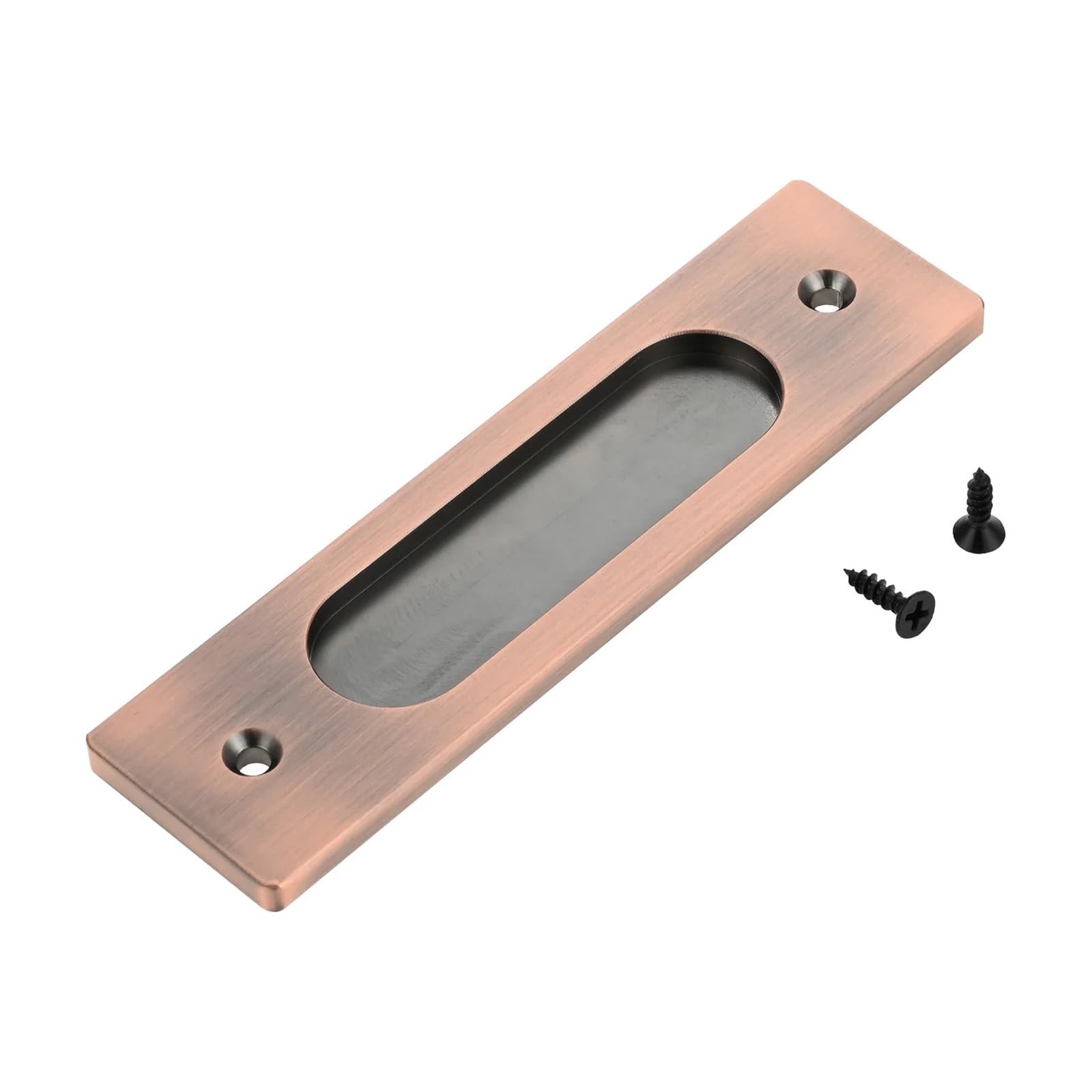 Cidegoo Red Copper 6Pcs Sliding Door Handles With Screws Alloy Barn Gate Wardrobe Pull Non-Slotted Easy Install