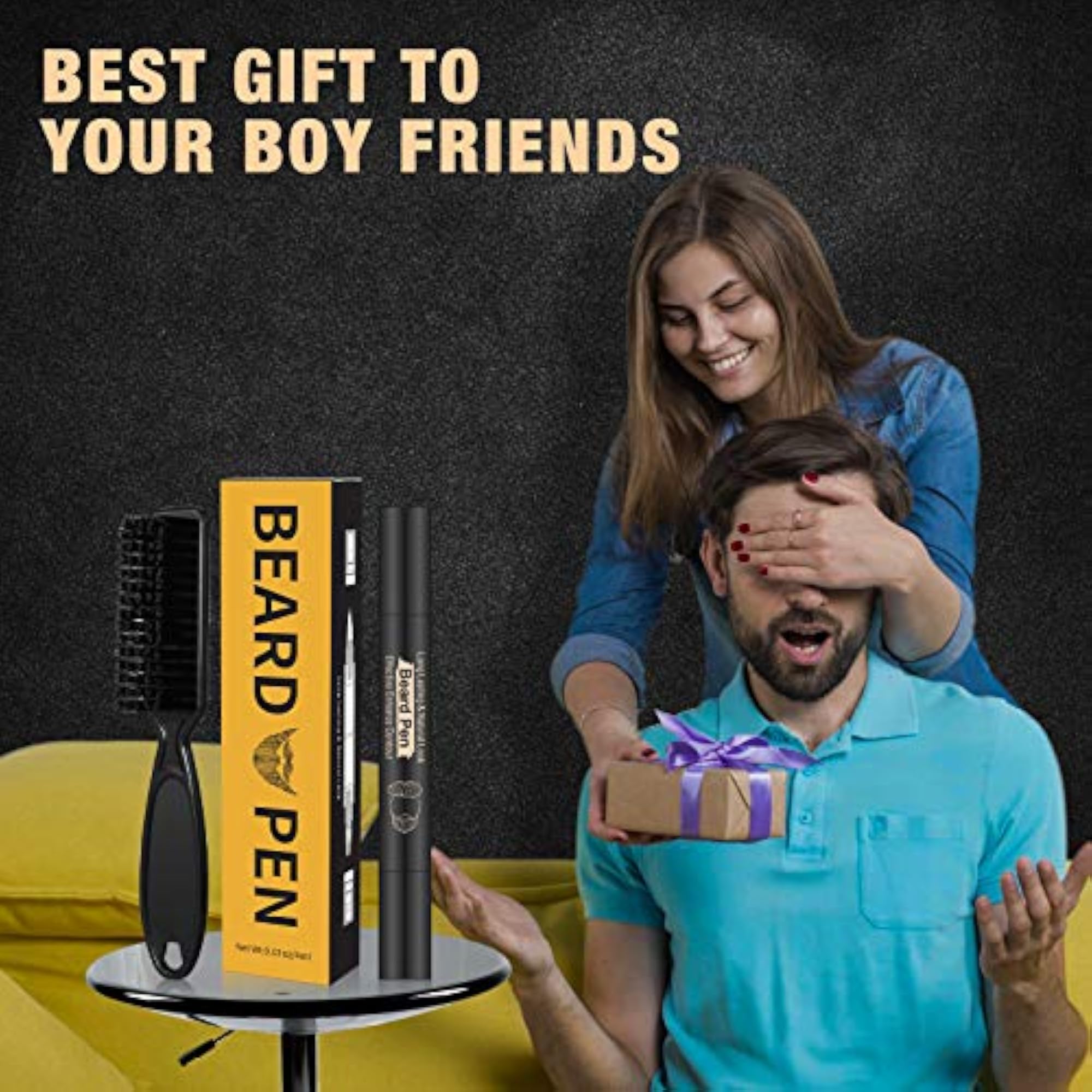 Beard Pencil Filler for Men, Waterproof Long Lasting Coverage