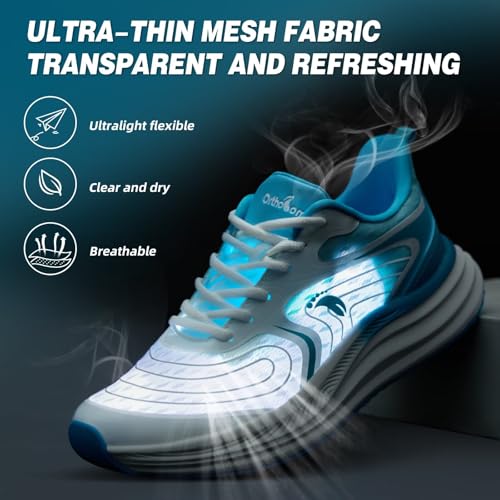 Women's Orthopedic Road Running Shoes: Comfortable Casual Arch Support Plantar Fasciitis Athletic Sneakers, High Arch Flat Feet Tennis Sports Work Walking Shoes for Foot and Heel Pain Relief 6