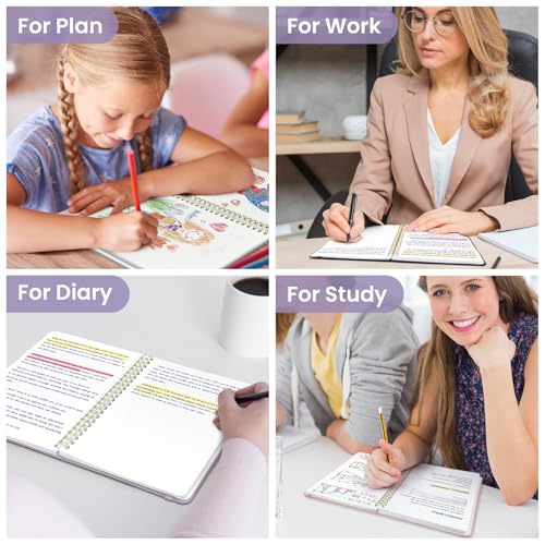 Image of Taja Blank Spiral Journal Notebook for Women & Men, 140 Pages, Sketch Book, Plain Notebook for Drawing & Sketching, Journals for Creative Writing, A5(5.7 inch x 7.9 inch) - Purple